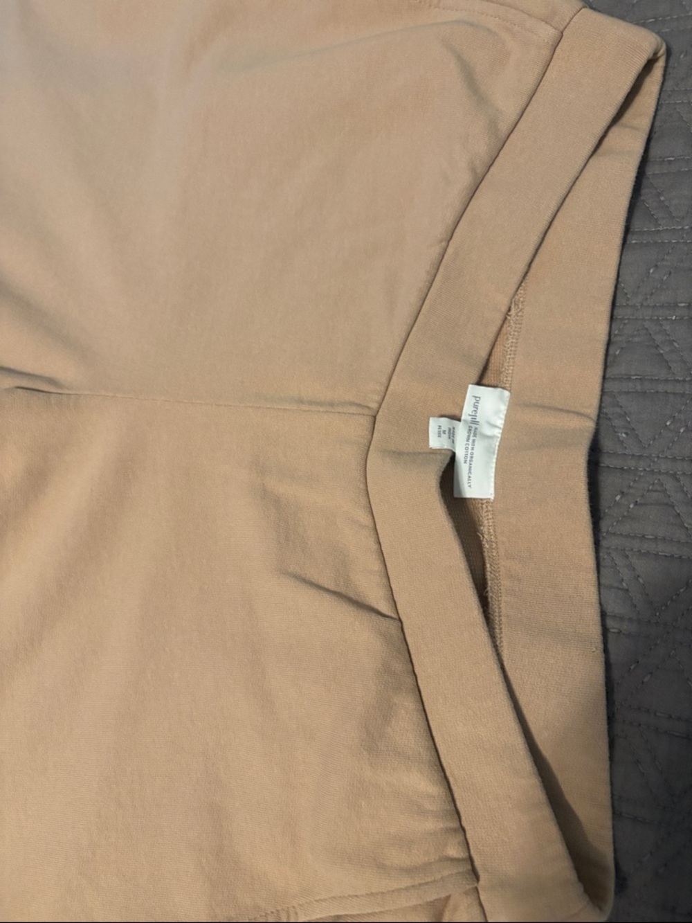Beige/Tan Pure Jill knit crop wide leg pants